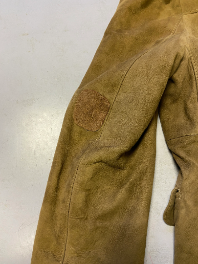 Vintage 70's Men Suede Sherpa Coat in Brown