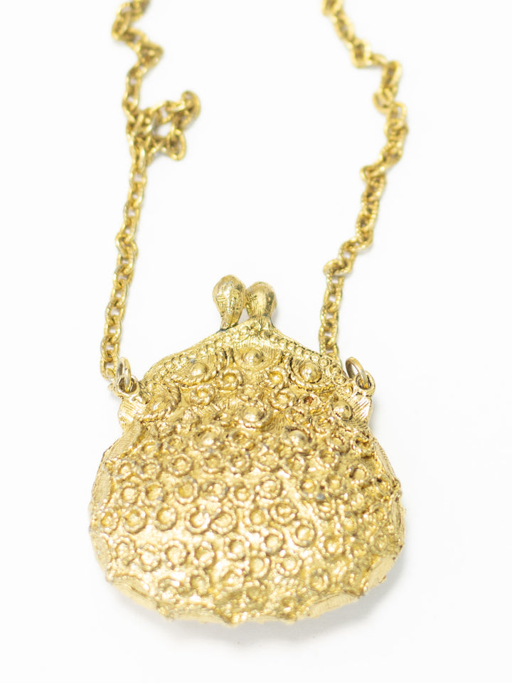 Vintage 60s Gold Tone Locket Necklace