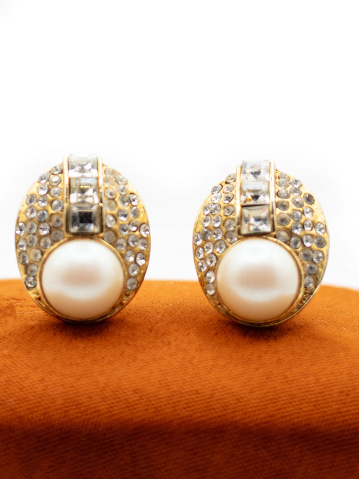 Vintage 80's Clip-on Earrings in Gold