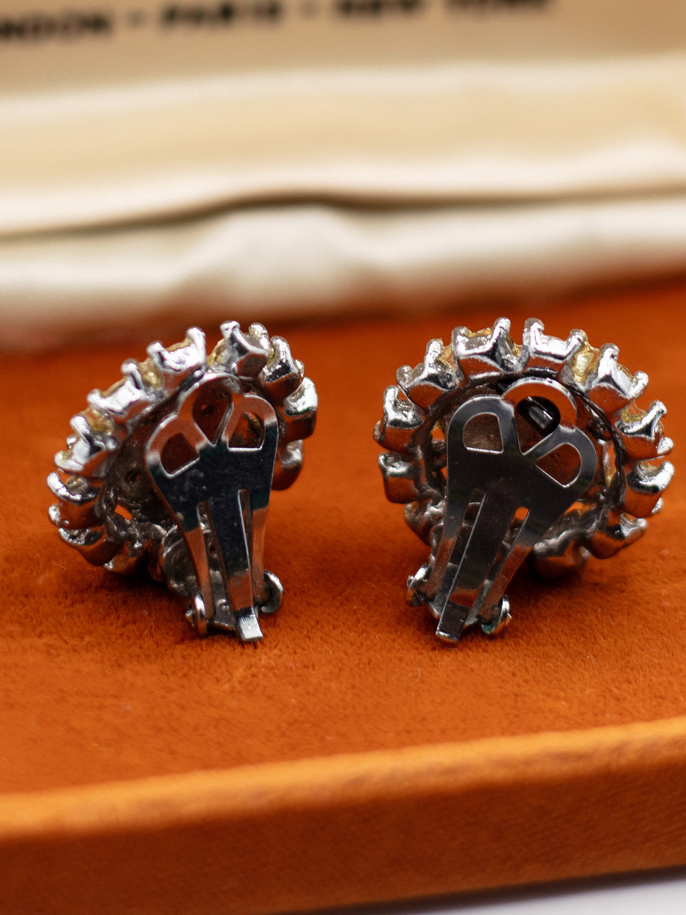Vintage 50's Clip-on Earrings in Silver