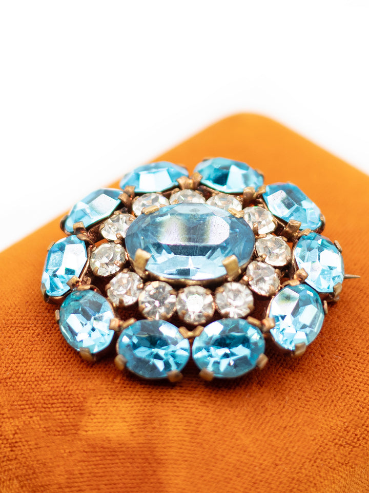 Vintage 50's Brooch in Blue