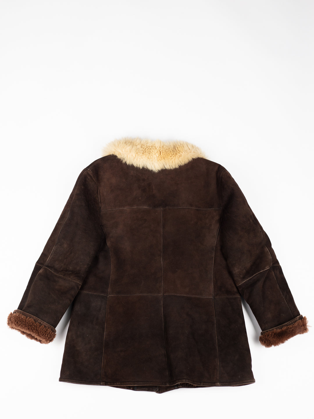 Vintage 70's Women Sheepskin Shearling Jacket in Brown