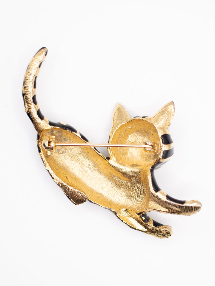 Vintage 80's Brooch in Black