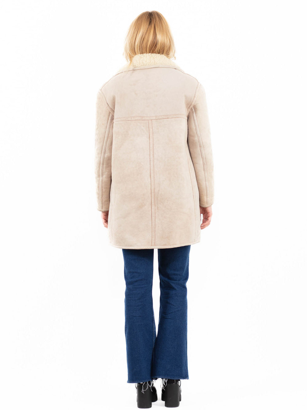 Vintage 80's Women Sheepskin Coat in