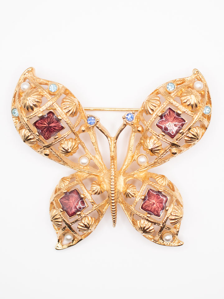 Vintage 80's Brooch in Gold