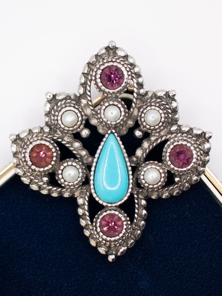 Vintage 70's Brooch in Silver