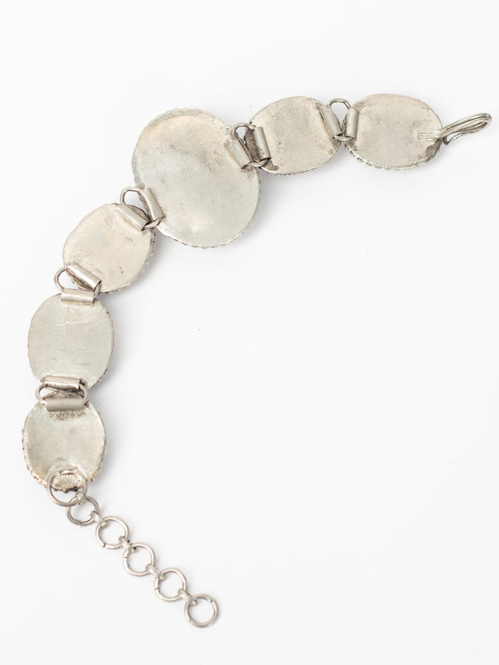 Vintage 70's Multi-Stone Boho Panel Bracelet