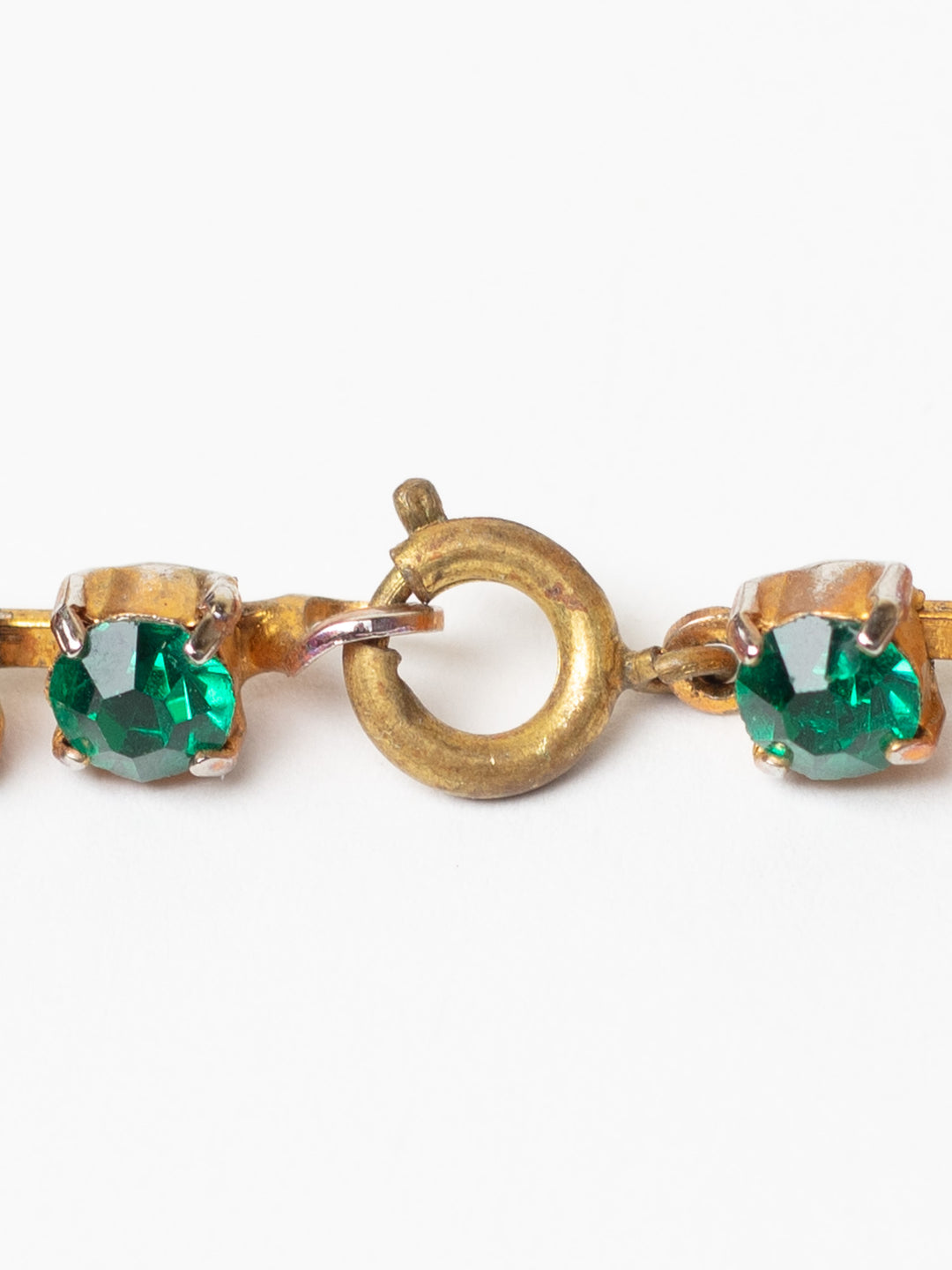 Vintage 50's Emerald Green Rhinestone Necklace