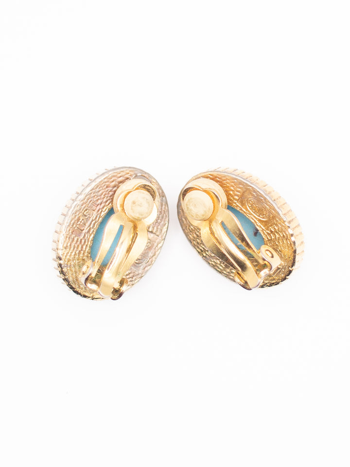 Vintage 60's Sphinx Clip On Earrings