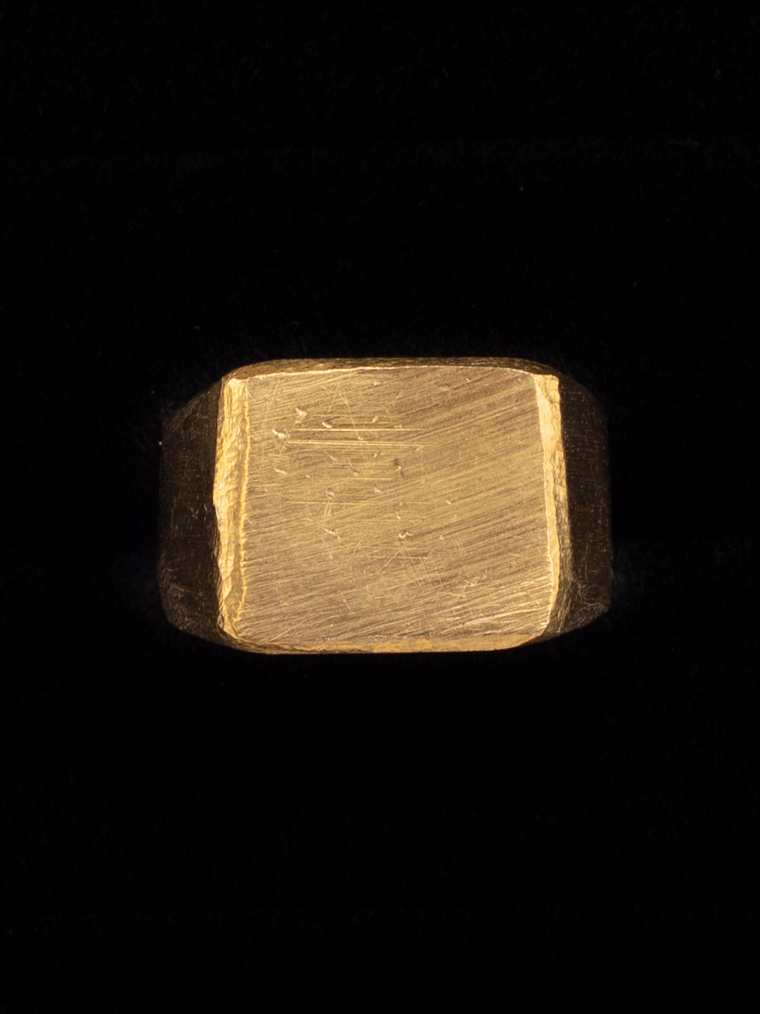 Vintage 80's Man’s Signet Ring with Flat Rectangle Face