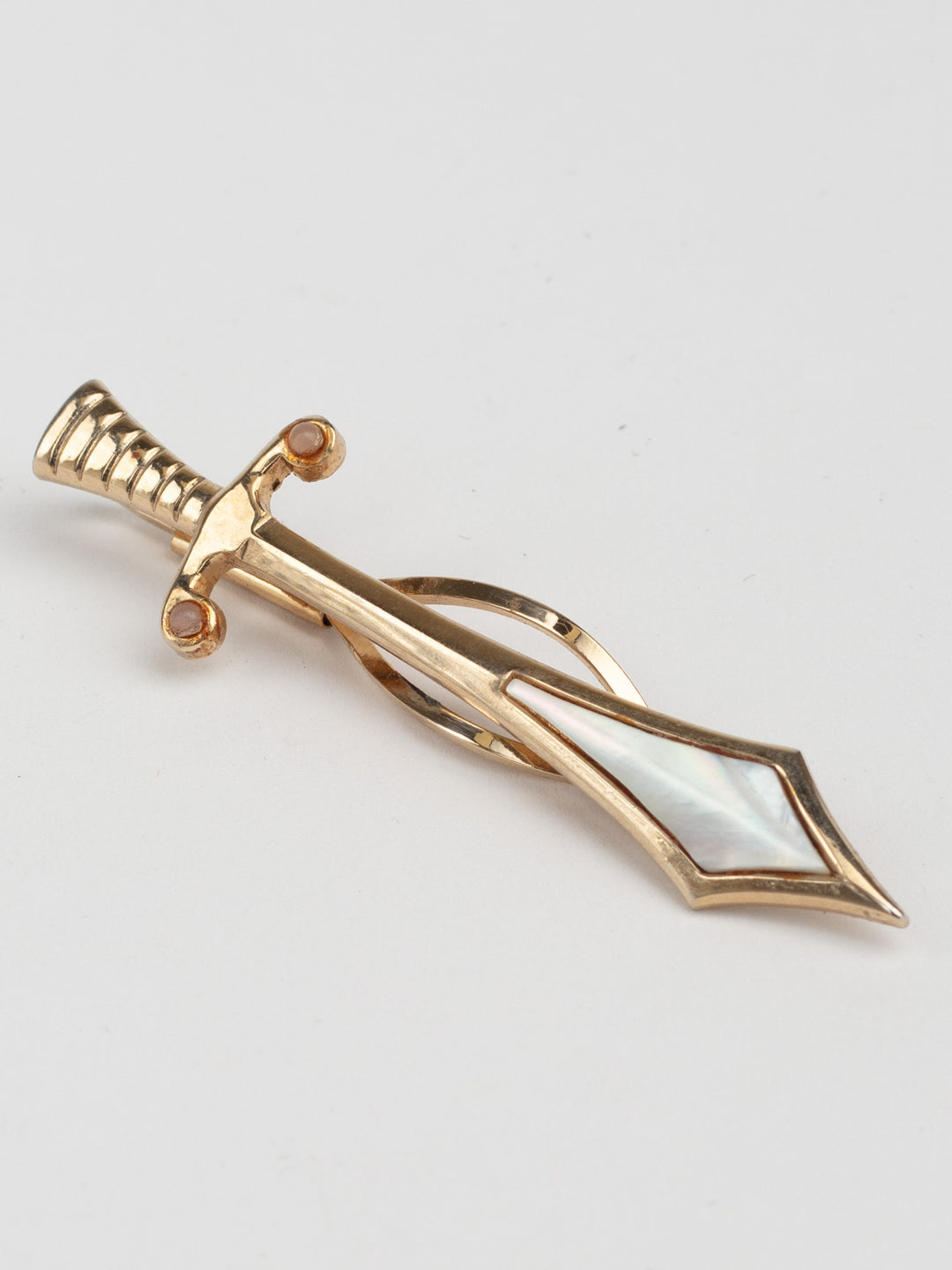 Vintage 60s Man’s Stratton Sword Brooch with Mother of Pearl