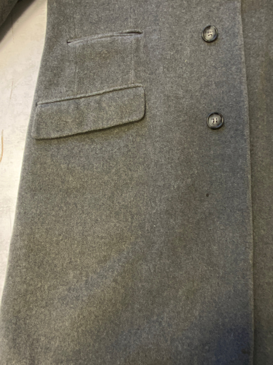 Vintage 90's Men Wool Coat in Grey