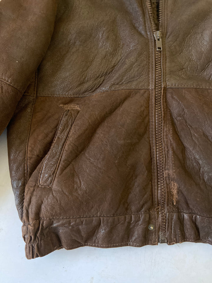 Vintage 70's Women Sheepskin Jacket in Brown