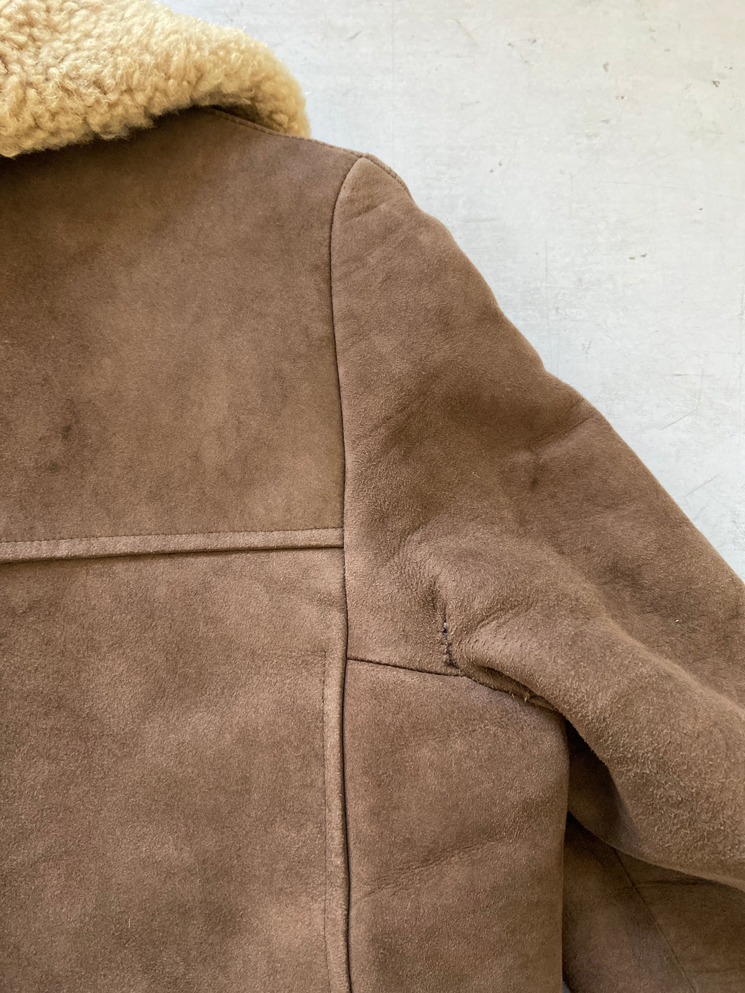 Vintage 70's Women Sheepskin Coat in Brown