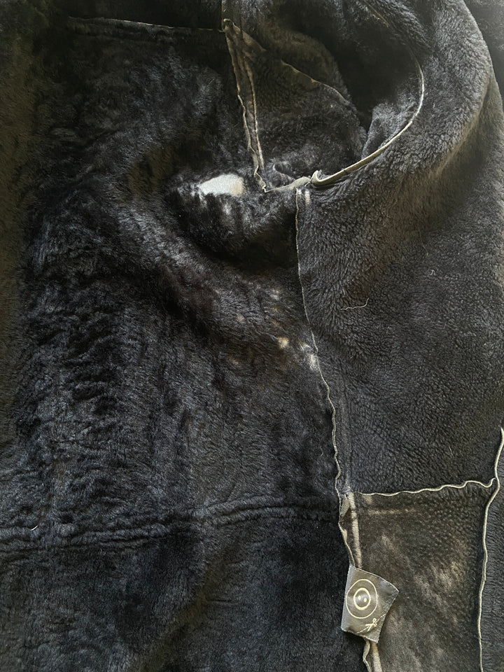 Vintage 90's Men Sheepskin Coat in Gray