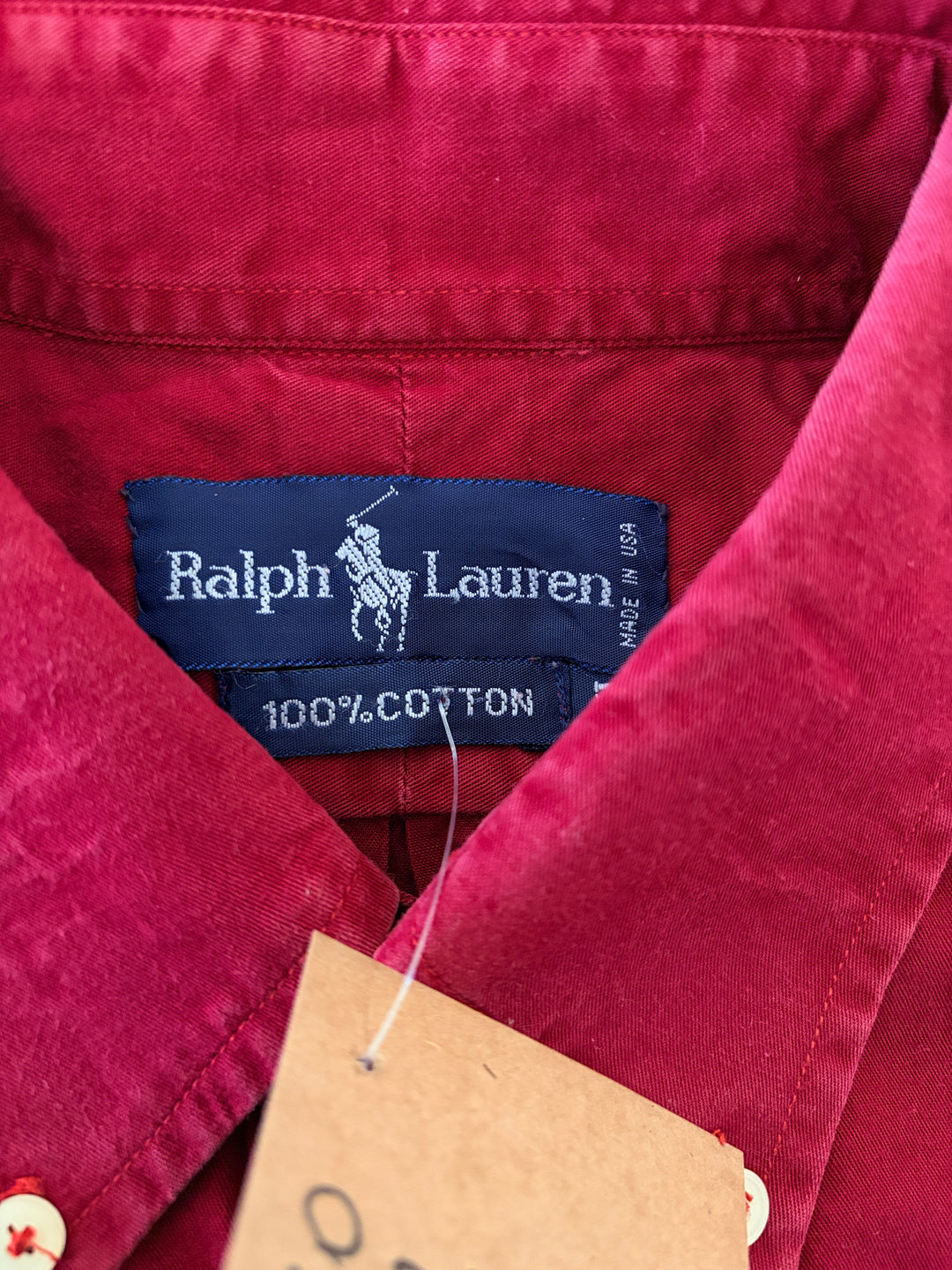 Vintage 90's Men Ralph Lauren Shirt in Red