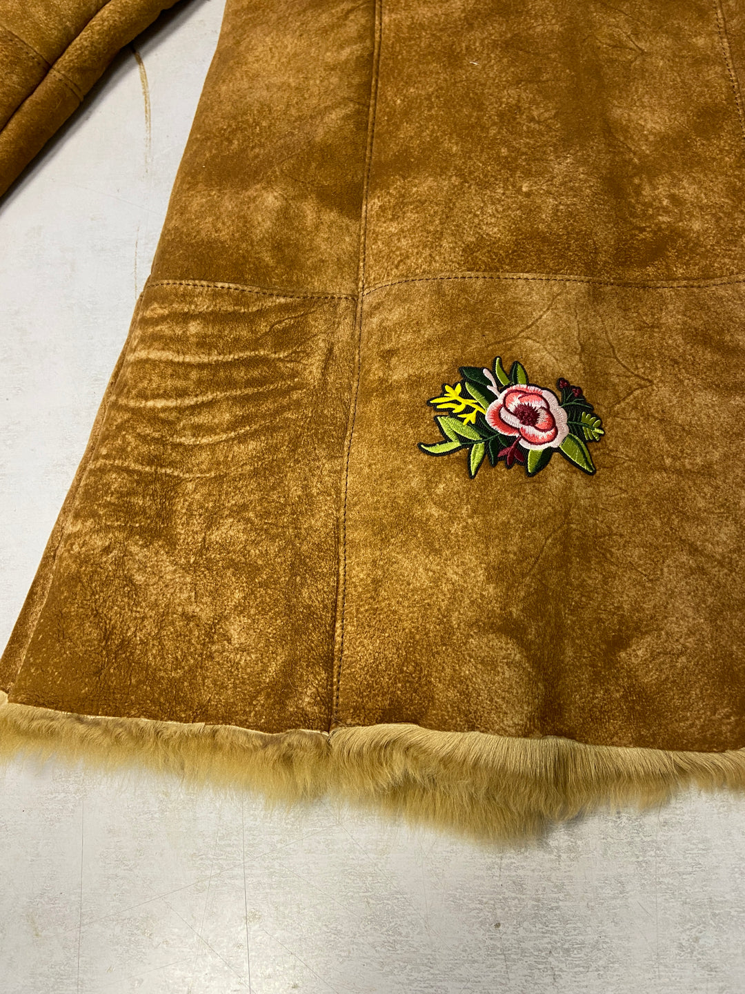 Vintage 70's Women Sheepskin Coat in Brown