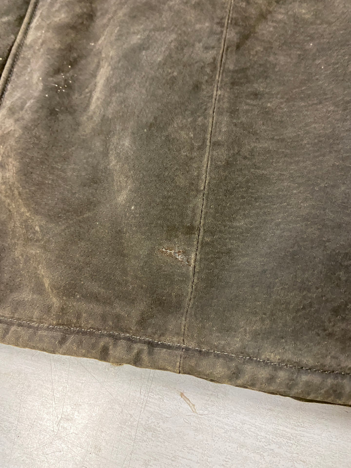 Vintage 90's Women Suede Sherpa Coat in Brown