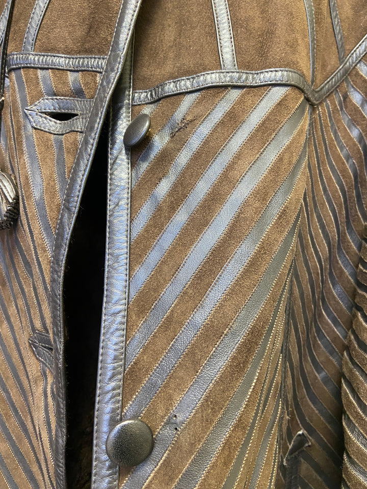 Vintage 80's Women Sheepskin Coat in Brown