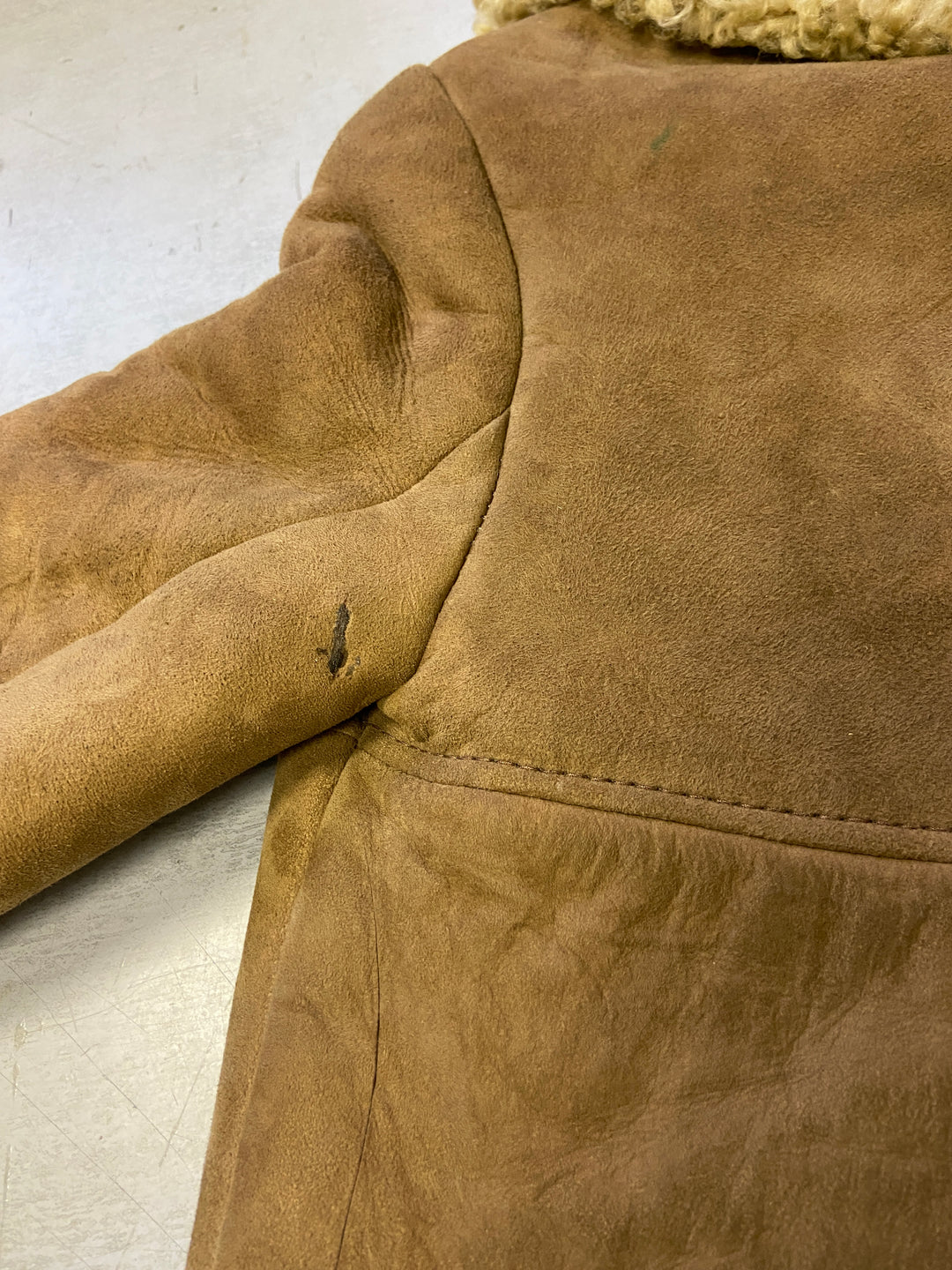Vintage 70's Women Sheepskin Jacket in Brown