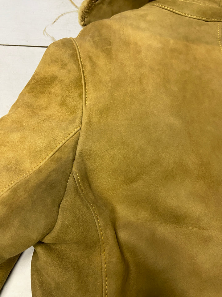 Vintage 70's Men Sheepskin Coat in Beige