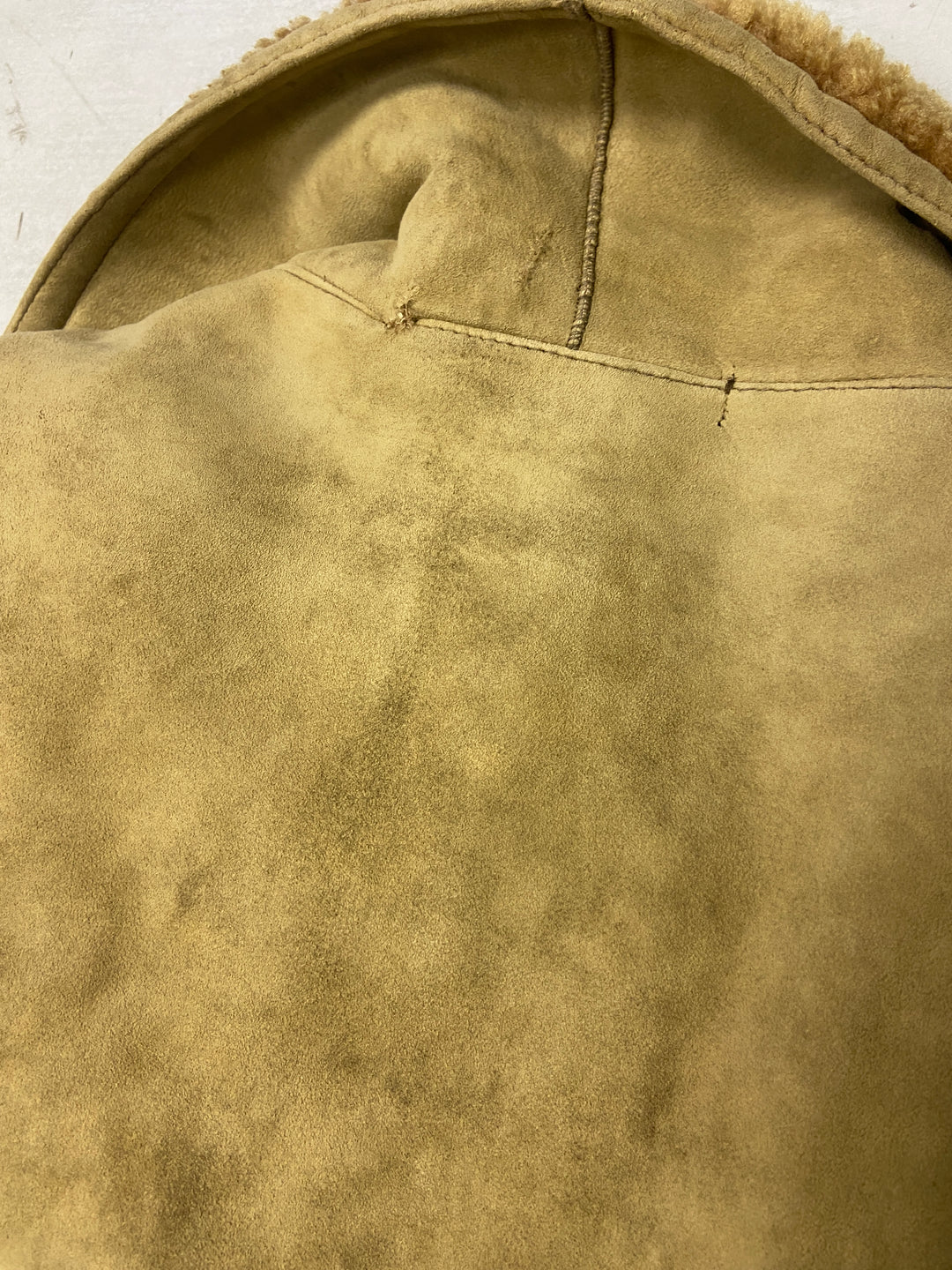 Vintage 70's Men Sheepskin Coat in Beige