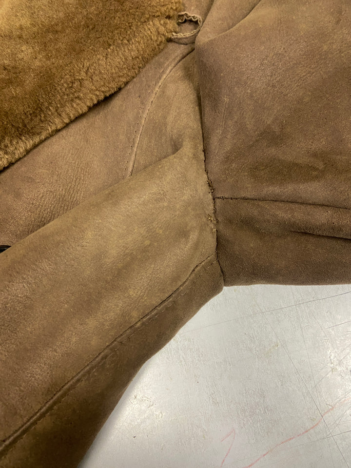 Vintage 70's Men Sheepskin Coat in Brown