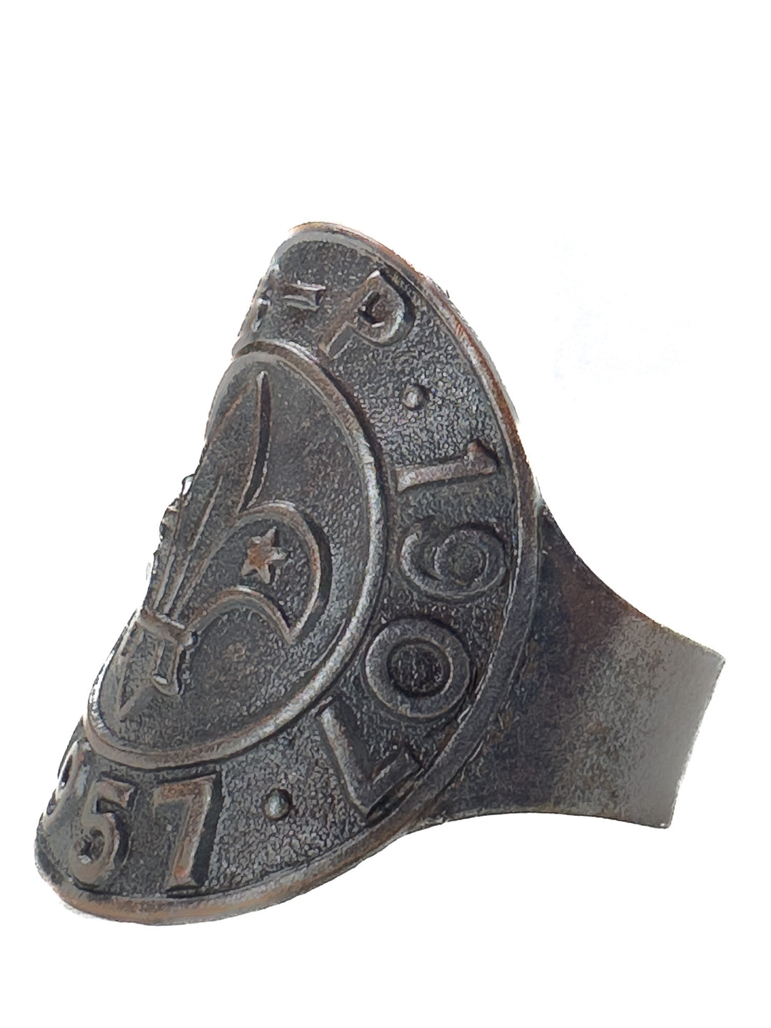 Vintage 1957 Scout Ring – Fleur de Lis B-P Anniversary Adjustable