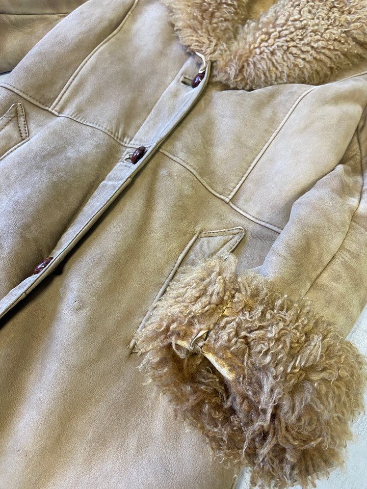 Vintage 70's Women Sheepskin in BeigeV9769
