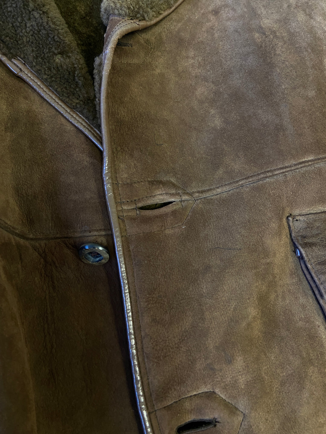 Vintage 70's Men Sheepskin Coat in BrownZ1981