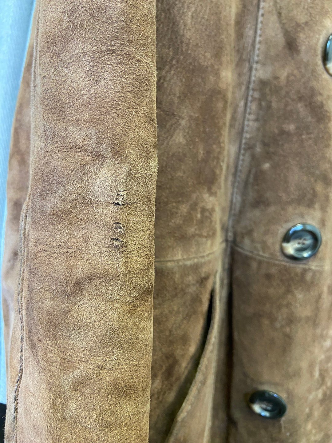 Vintage 70's Men Suede Sherpa Coat in BrownZ2402