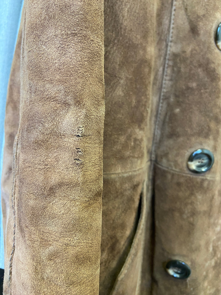 Vintage 70's Men Suede Sherpa Coat in BrownZ2402