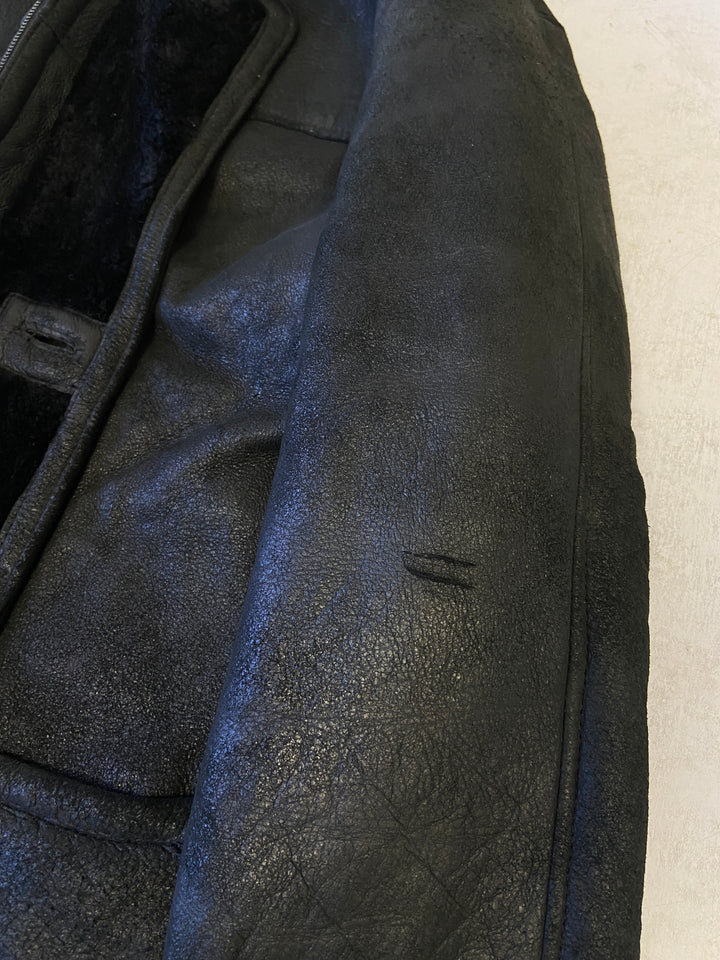 Vintage 90's Men Sheepskin in BlackZ2277