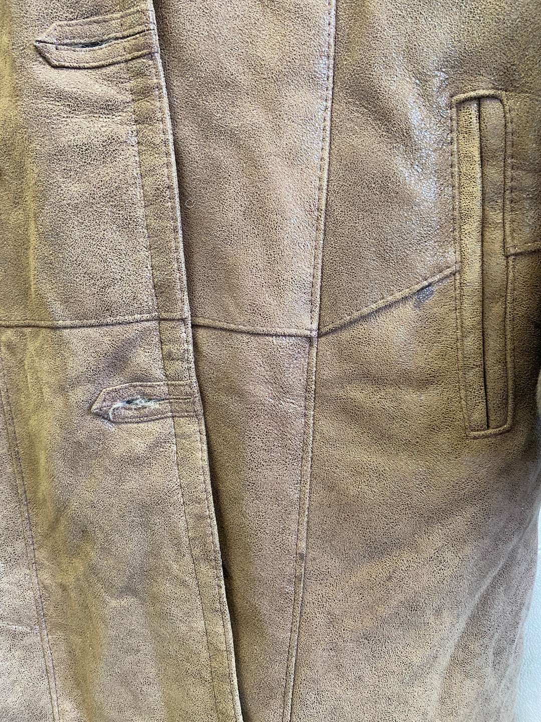 Vintage 90's Women Sheepskin Coat in BrownA0647