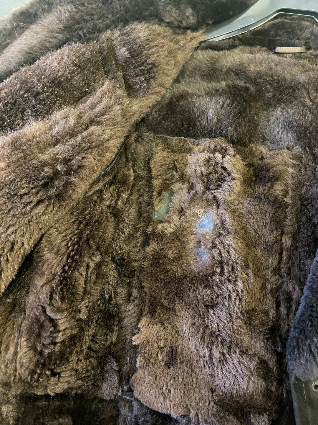 Vintage 70's Men Sheepskin Coat in Dark Brown