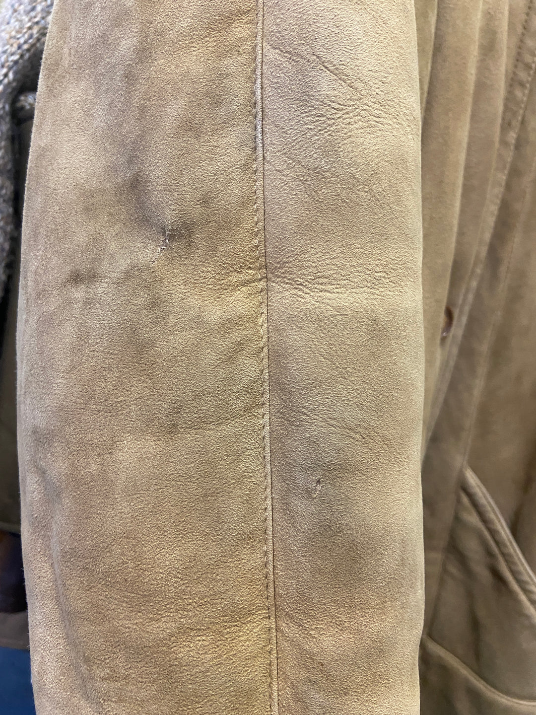 Vintage 70's Women Sheepskin Long Coat in Sand Beige