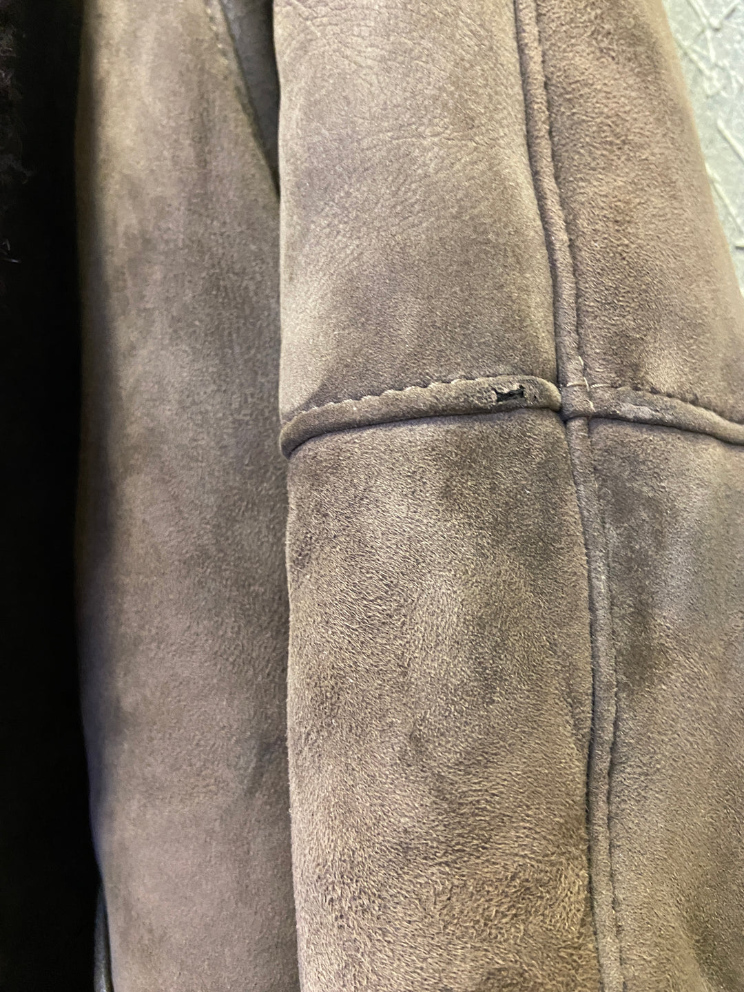 Vintage 80's Women Sheepskin Shearling Coat in BrownA0933