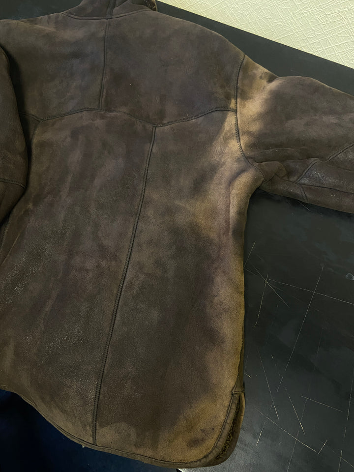 Vintage 90's Women Sheepskin Coat in BrownA0015