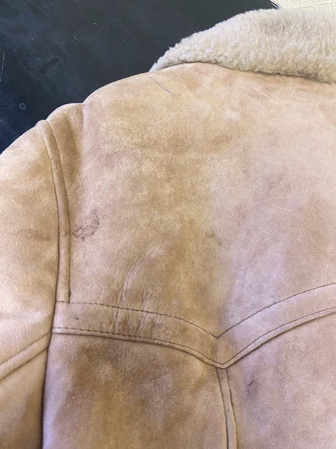 Vintage 70's Men Sheepskin Coat in BeigeZ2399