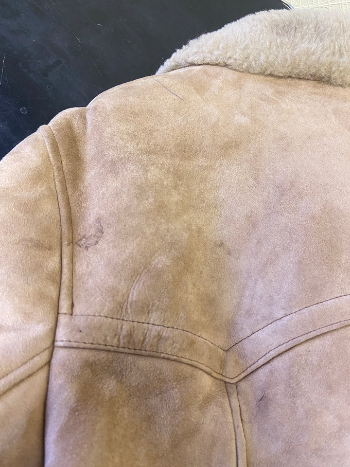 Vintage 70's Men Sheepskin Coat in BeigeZ2399
