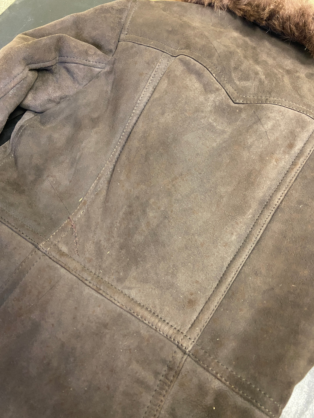 Vintage 70's Women Sheepskin Coat in BrownV9801