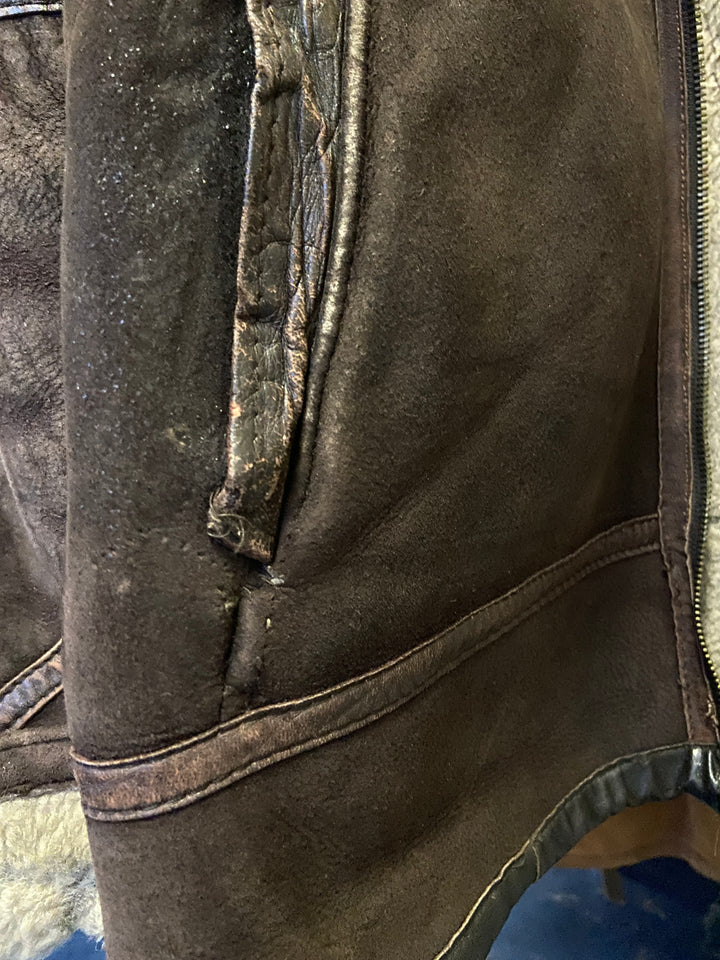 Vintage 90's Women Sheepskin c in BrownA0362