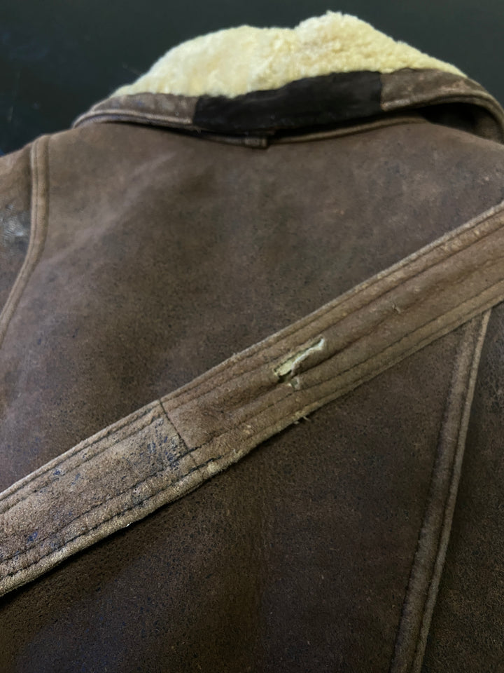 Vintage 80's Women Sheepskin Coat in BrownV8509