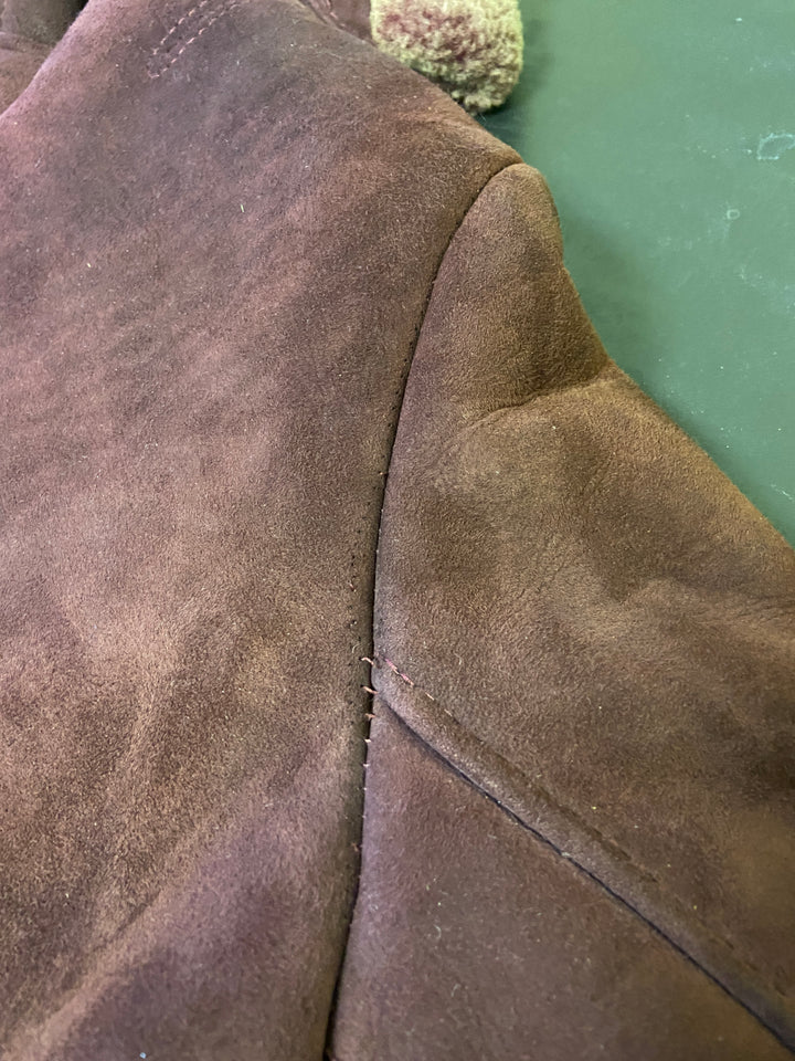 Vintage 90's Women Sheepskin Coat in RedA1021