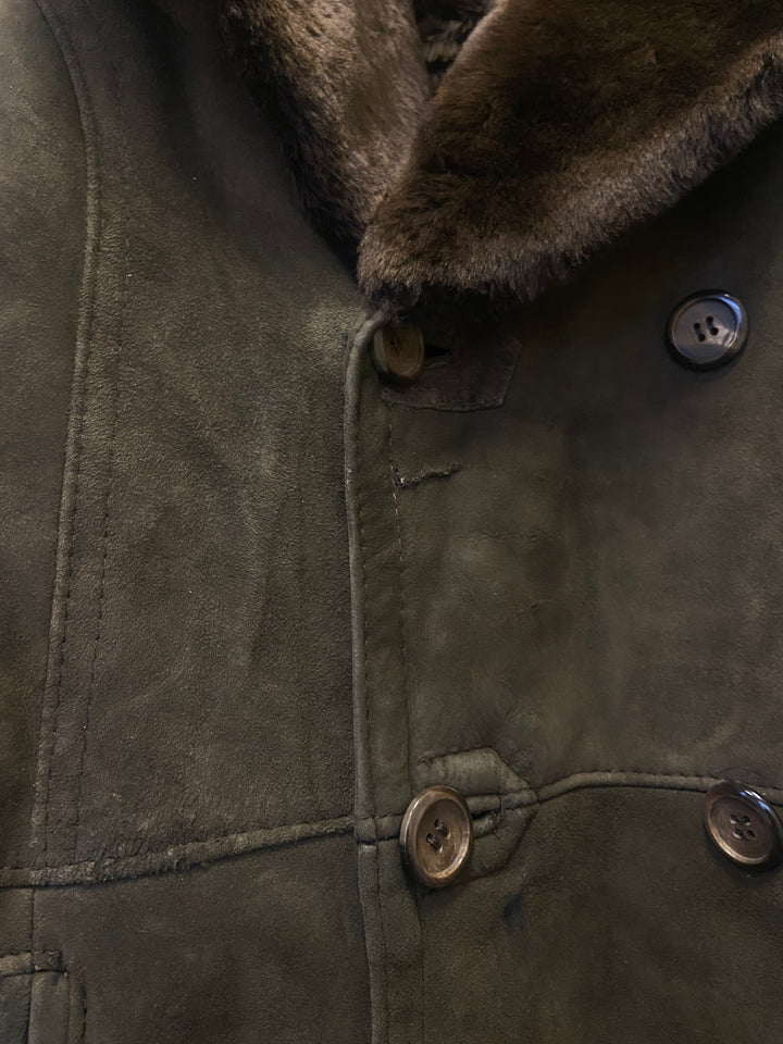 Vintage 70's Men Sheepskin Coat in BrownZ356