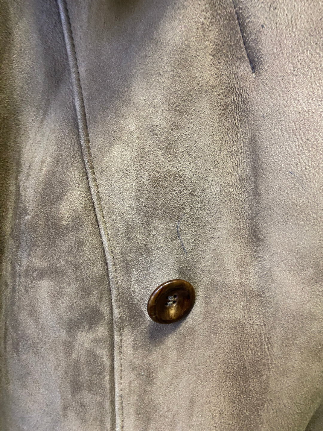 Vintage 70's Men Sheepskin Coat in Beige