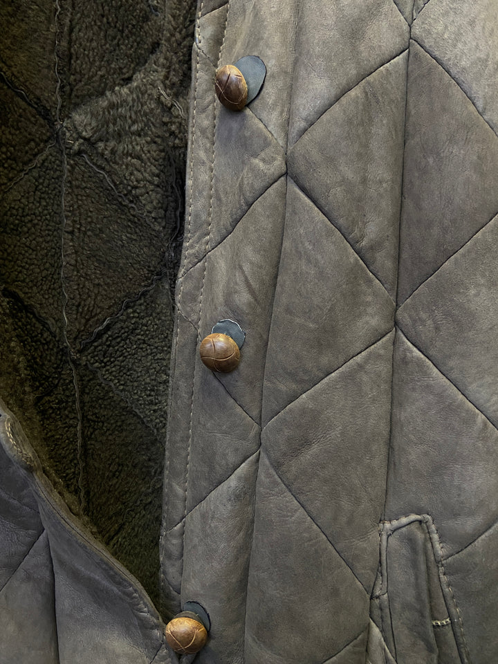 Vintage 90's Women Sheepskin Coat in BrownV9214