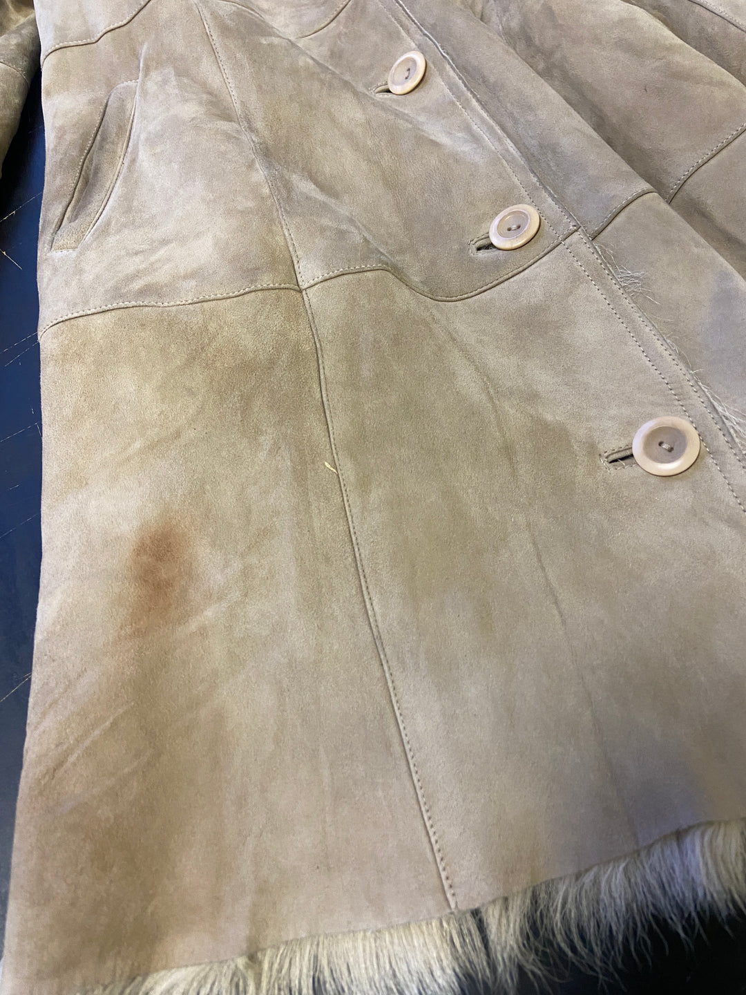 Vintage 00's Women Sheepskin Coat in BeigeA0478