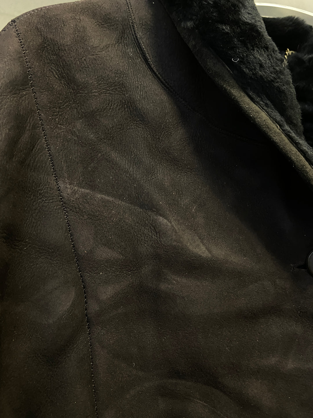 Vintage 90's Women Sheepskin Coat in BrownA0288