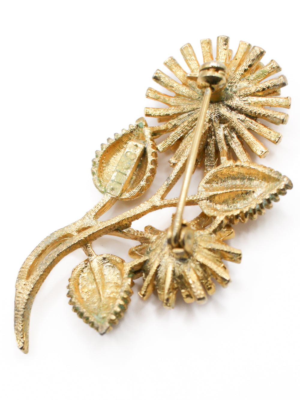 60s Gold Tone Daisy Brooch